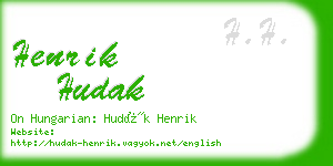 henrik hudak business card